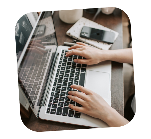 woman on laptop working