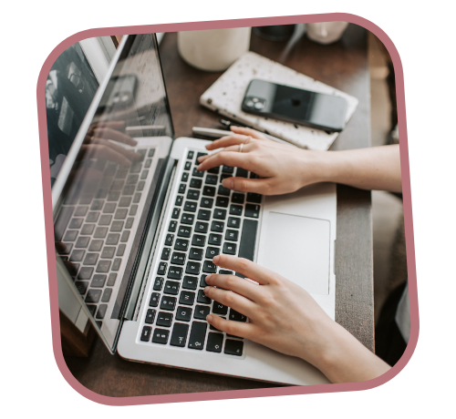 woman on laptop working